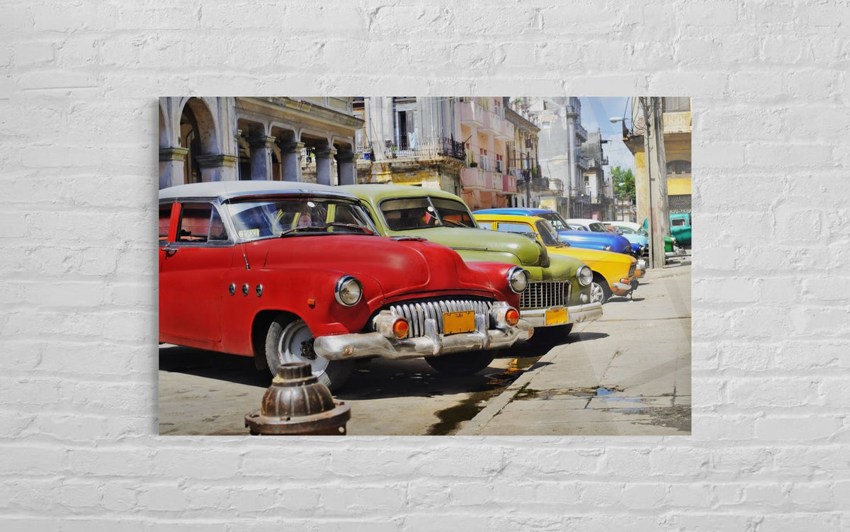 KLASİK AMERİKAN OTOMOBİLLERİ (1950 MODEL) Cam Tablo 103