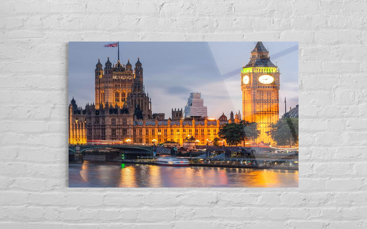 HOUSE OF PARLIAMENT (PARLAMENTO MECLİSİ) VE BIG BEN SAAT KULESİ Cam Tablo (118)