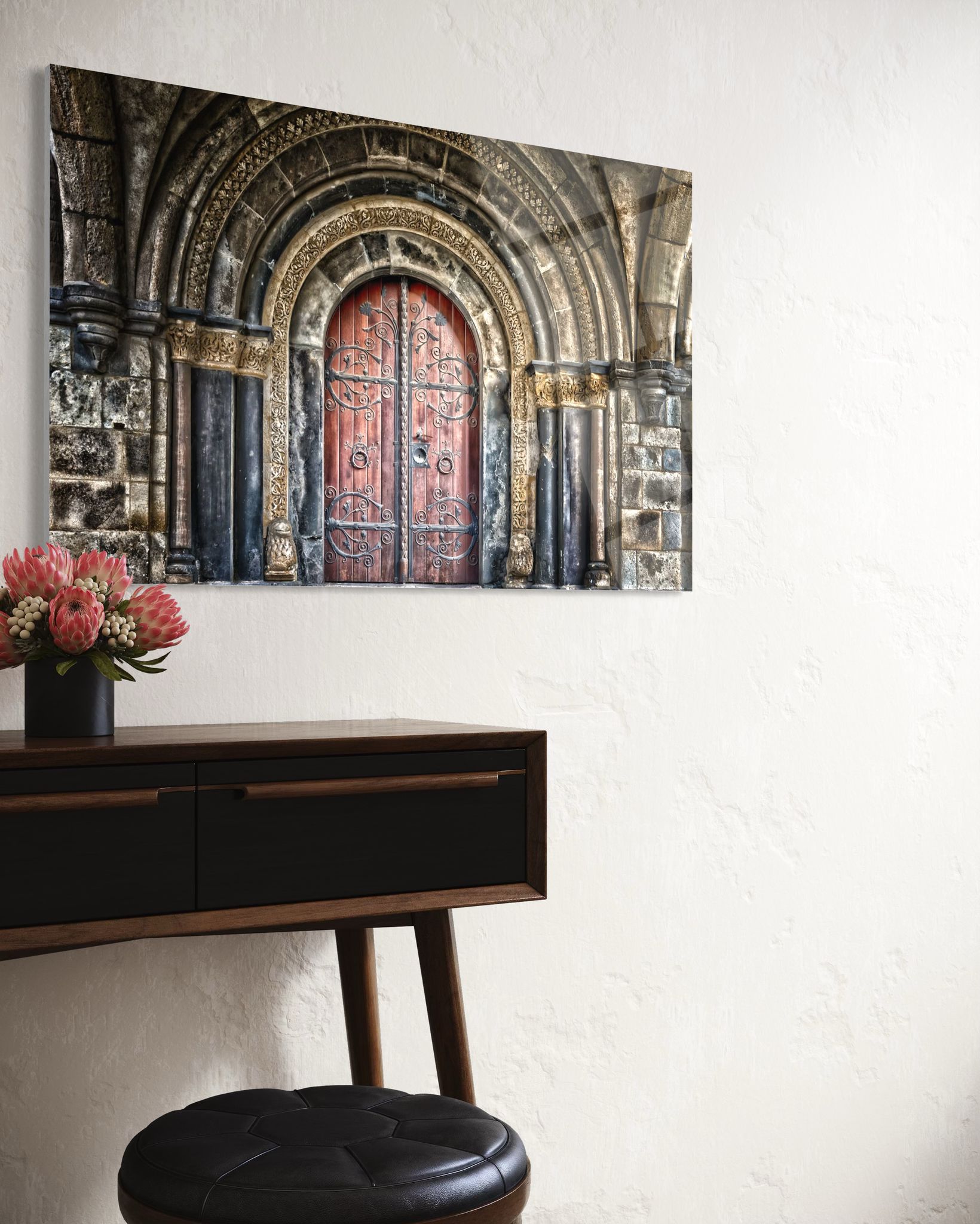 ROMANEKS VE GOTİK MİMARİ KAPI Cam Tablo(109)
