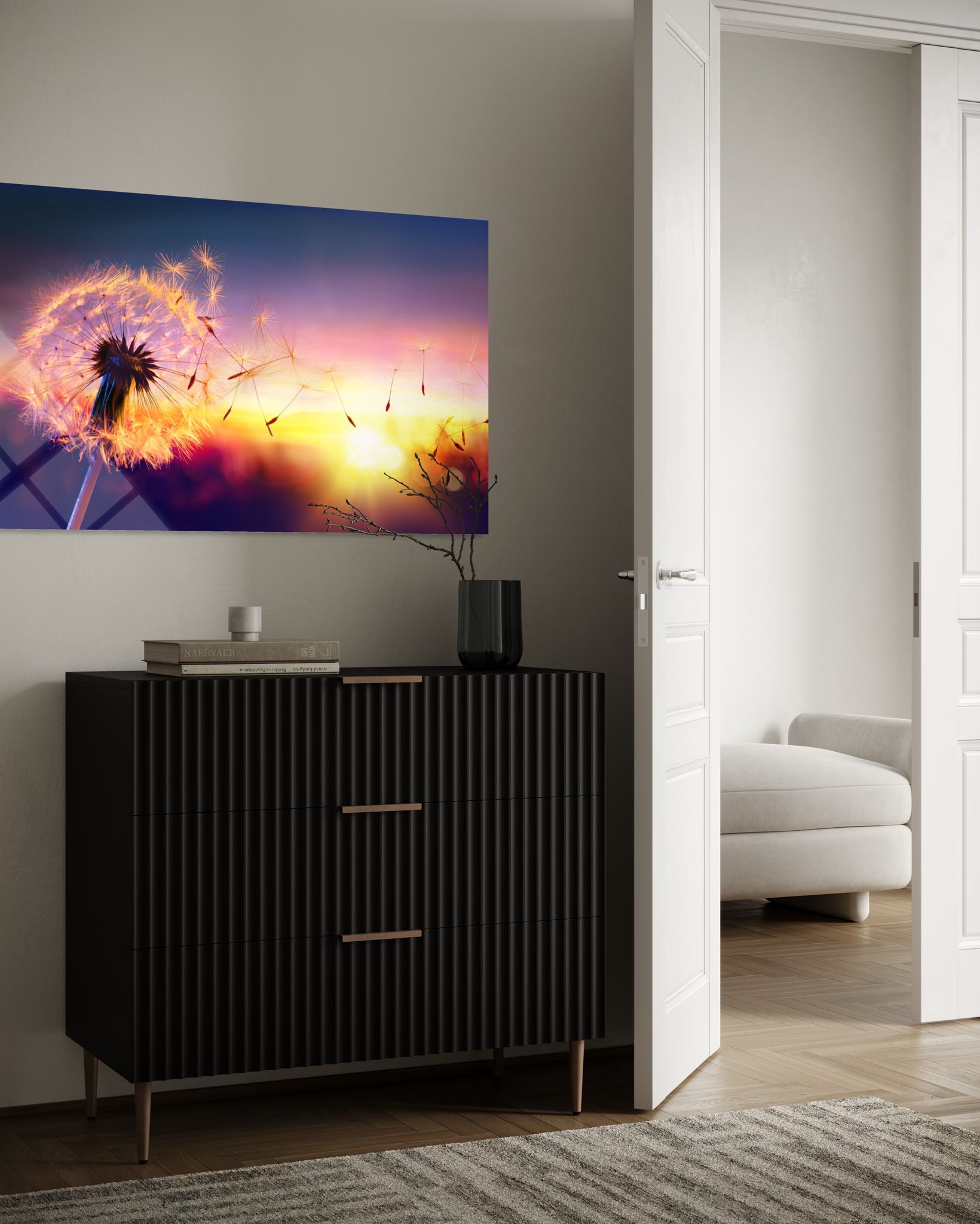 Çiçekler Cam Tablo 370