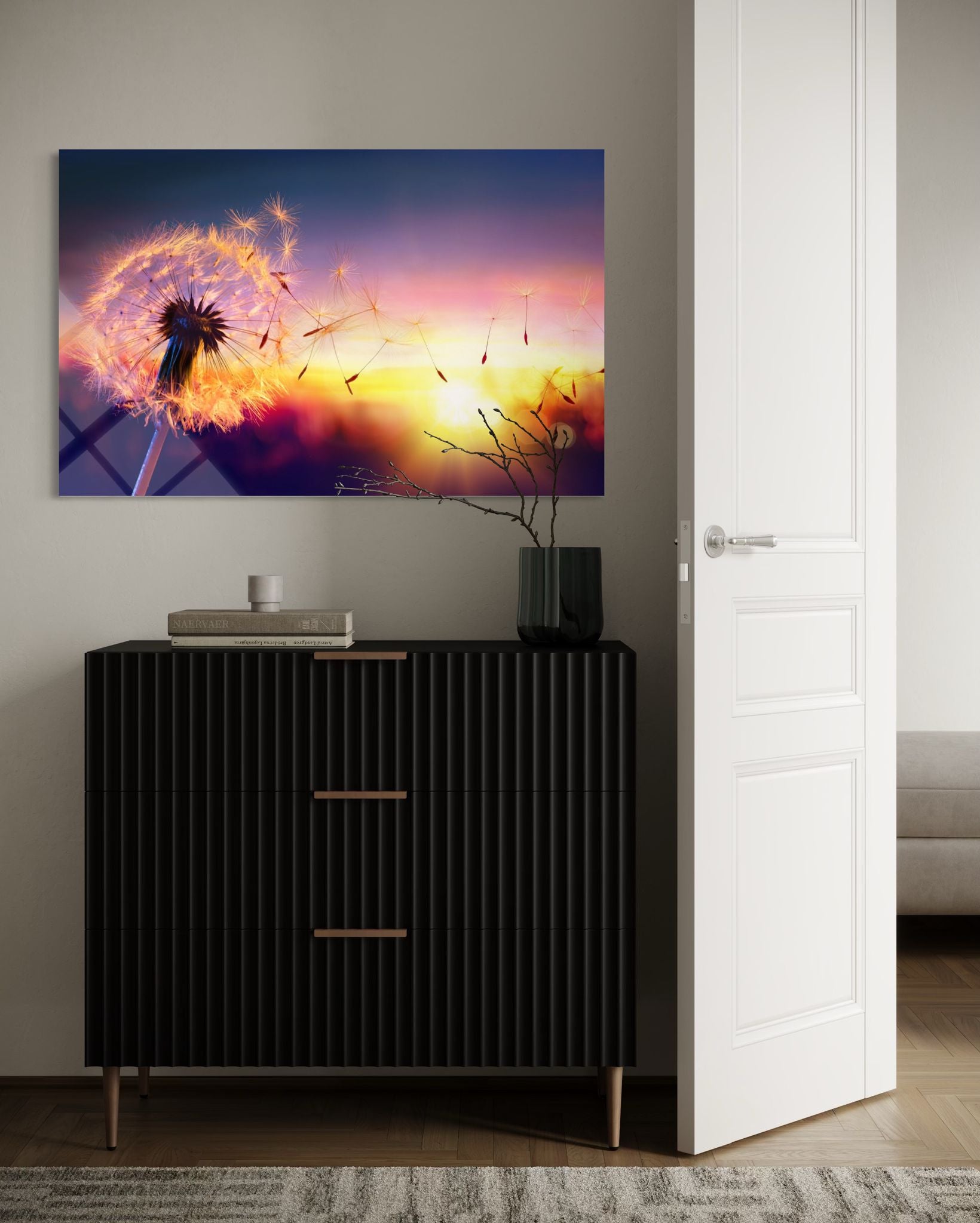 Çiçekler Cam Tablo 370