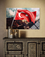 Türk BayrağıCam Tablo 117