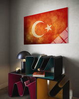 Türk Bayrağı Cam Tablo 116