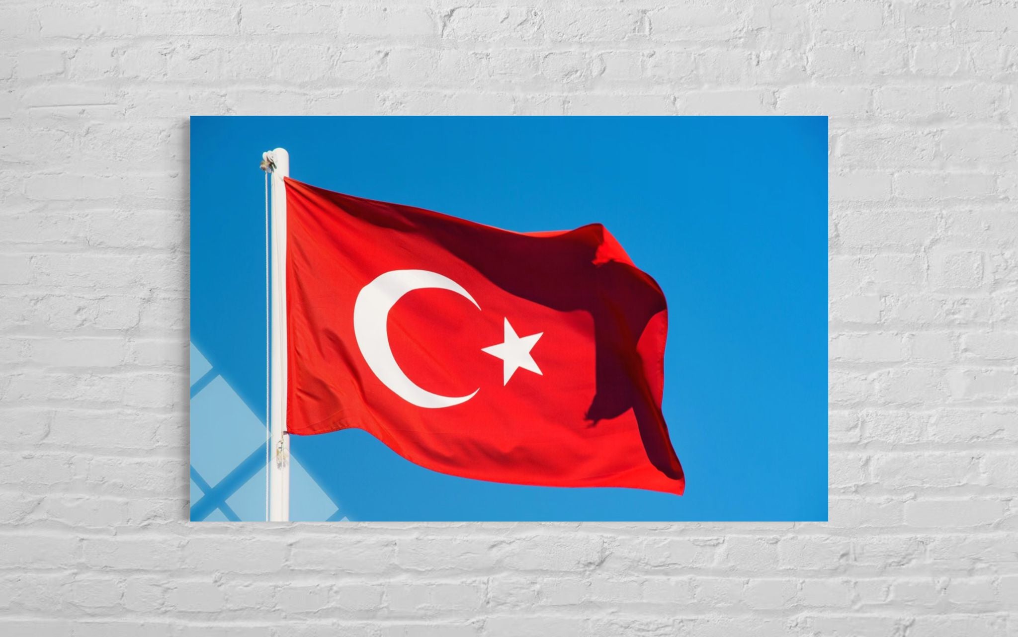 Türk Bayrağı Cam Tablo 112