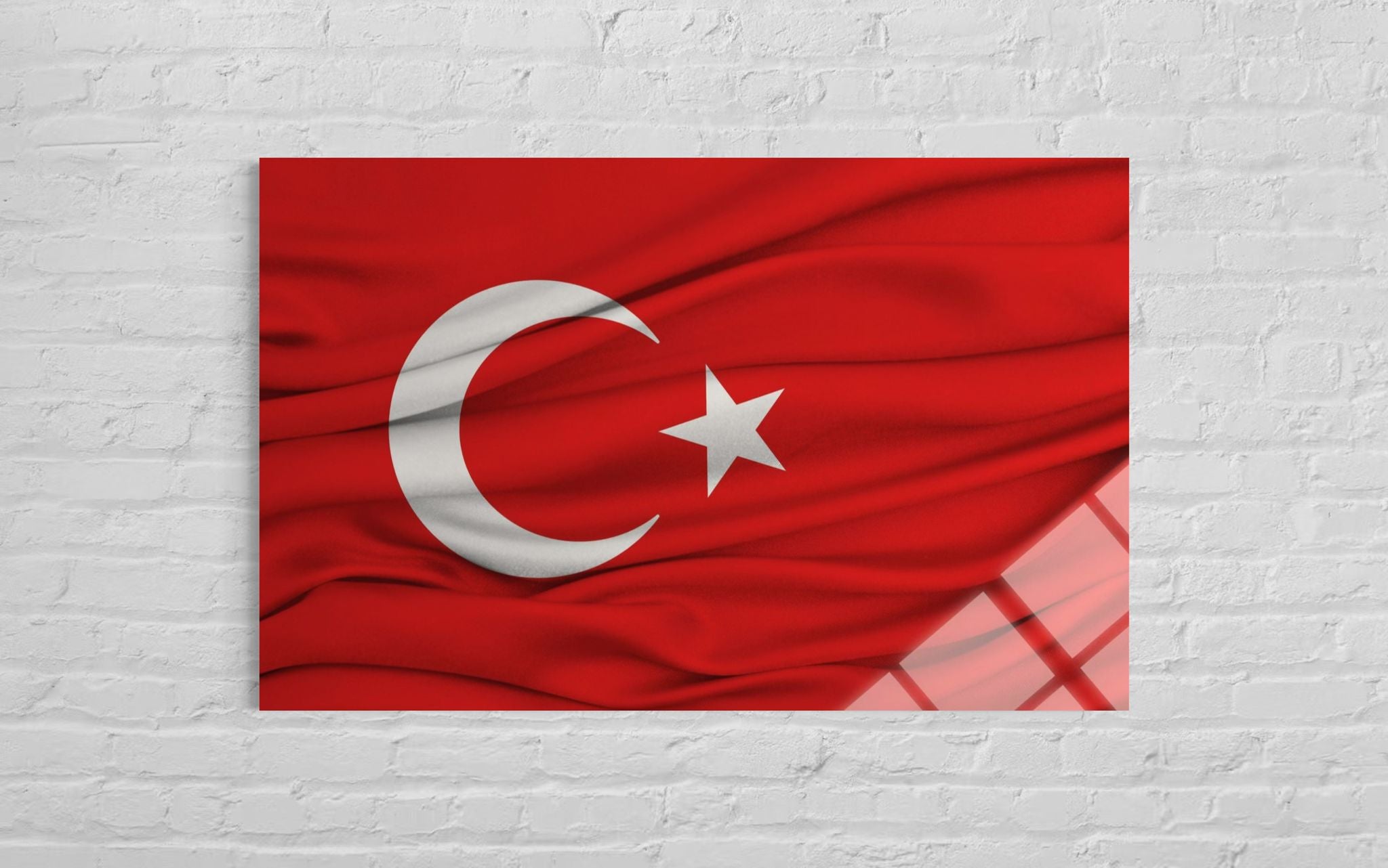 Türk Bayrağı Cam Tablo 111