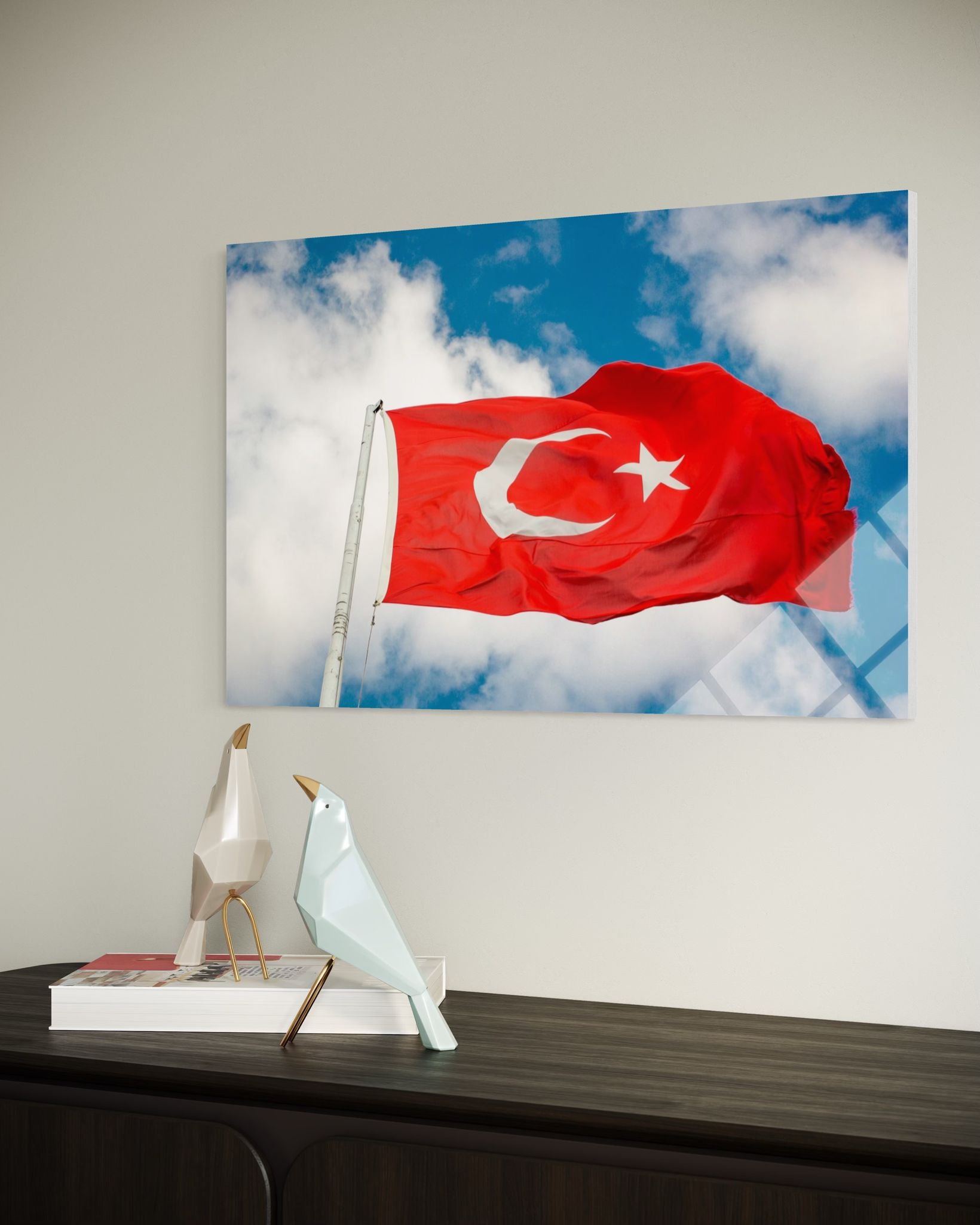 Türk Bayrağı Cam Tablo110