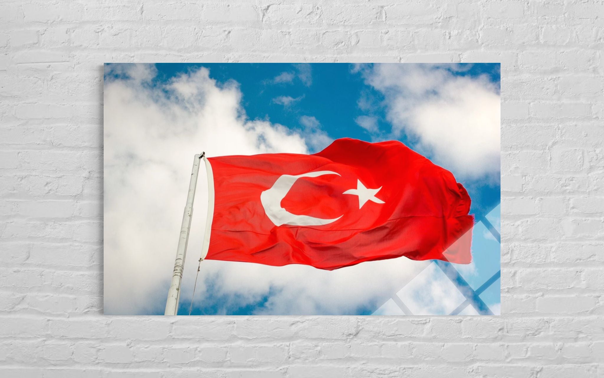 Türk Bayrağı Cam Tablo110