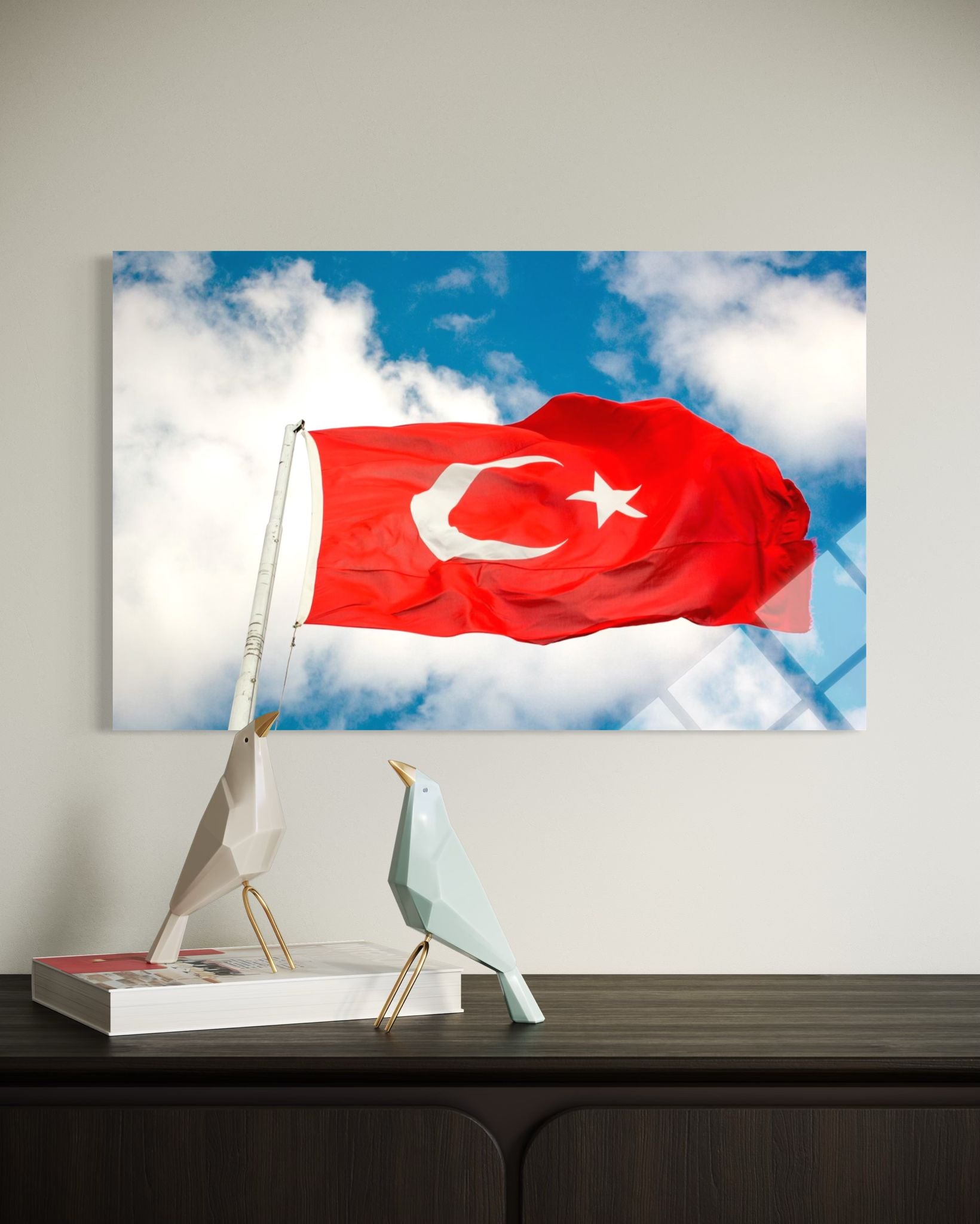 Türk Bayrağı Cam Tablo110