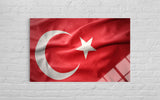 Türk Bayrağı Cam Tablo 108