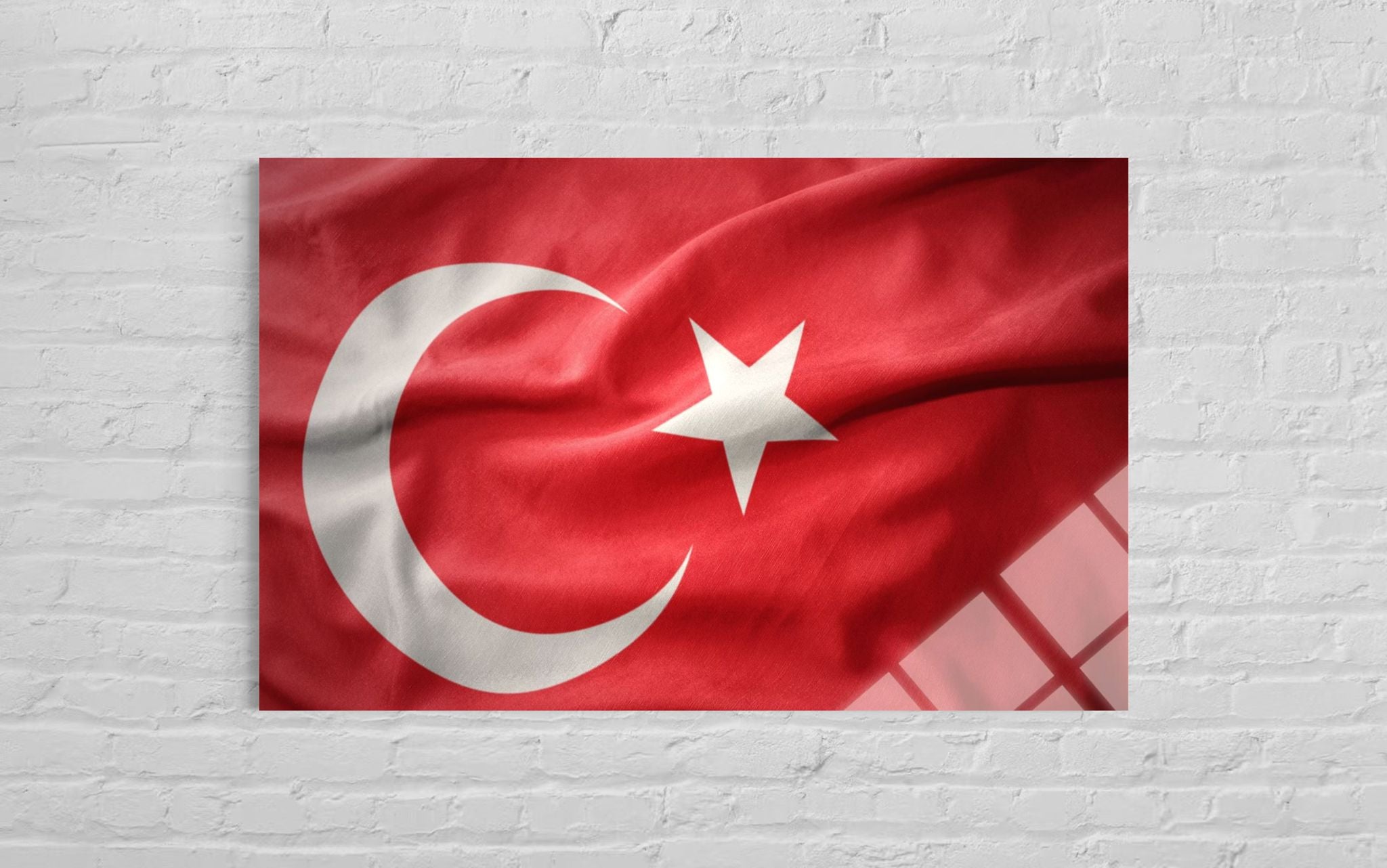 Türk Bayrağı Cam Tablo 108