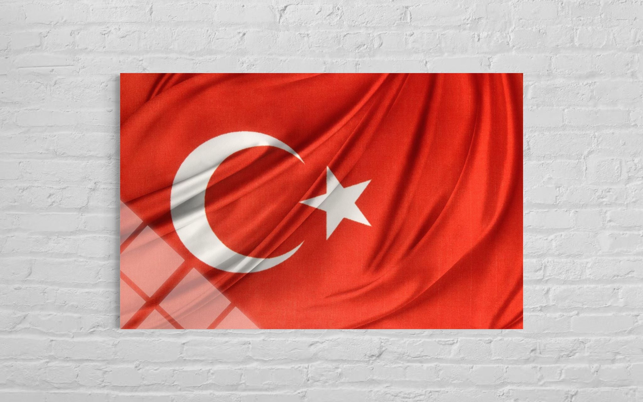 Türk Bayrağı Cam Tablo 106