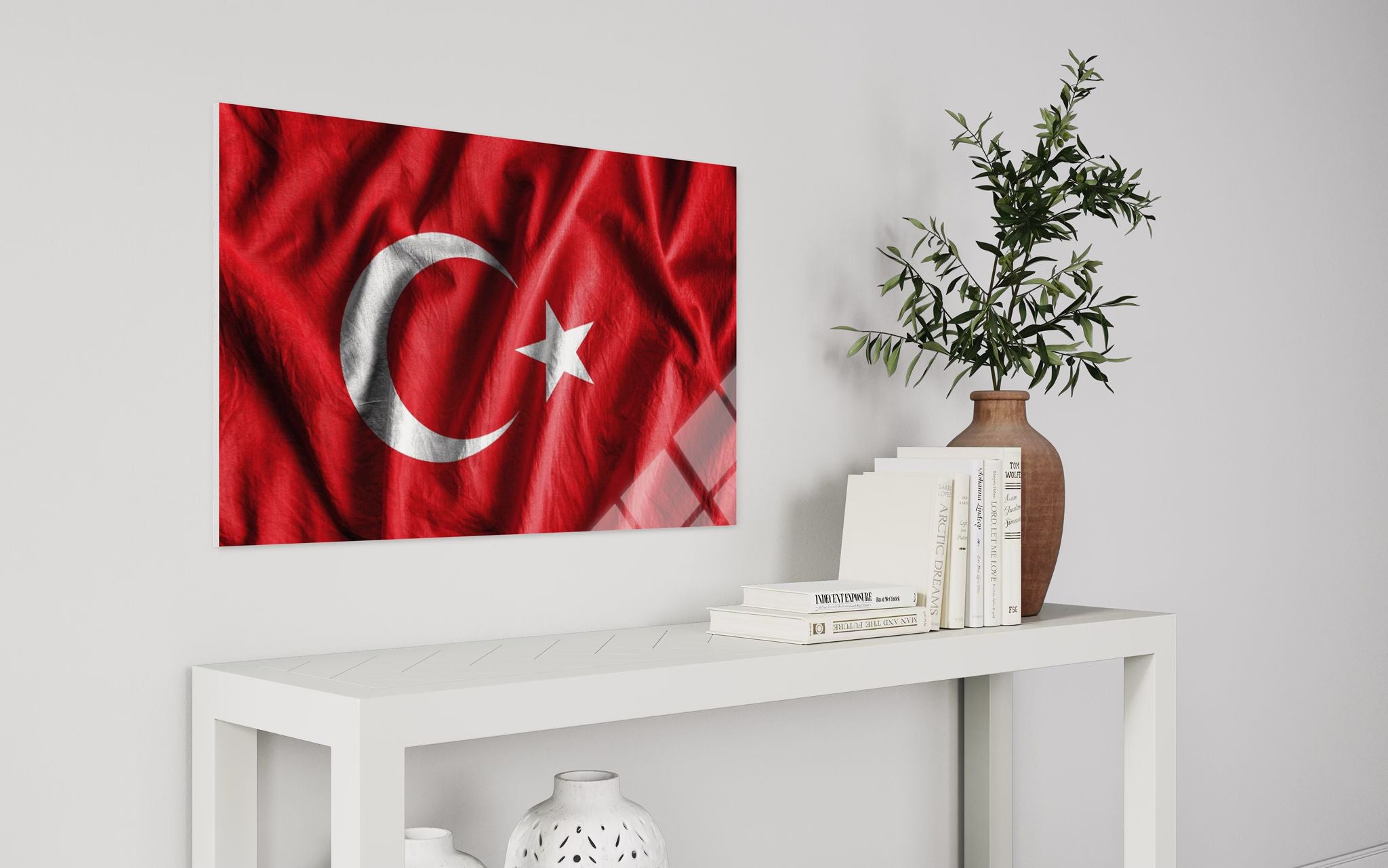 Türk Bayrağı Cam Tablo 105