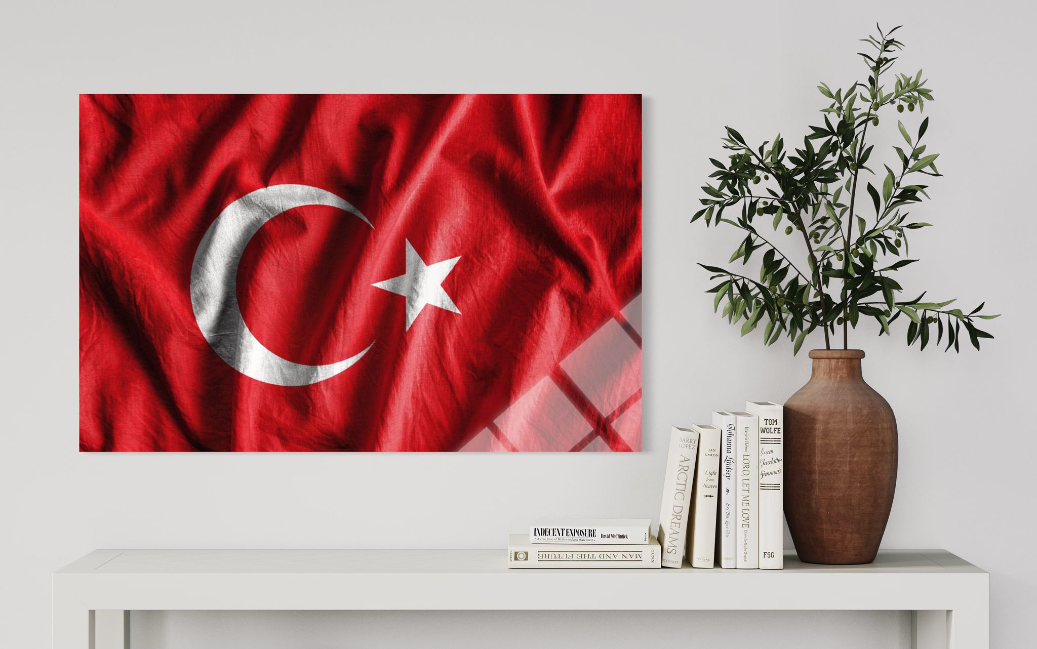 Türk Bayrağı Cam Tablo 105