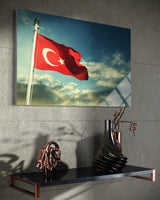 Türk Bayrağı Cam Tablo 102