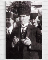 Atatürk Devlet Adamlarıyla Otantik Tarihi Fotoğraf Cam Tablo – Belgesel Duvar Dekoru