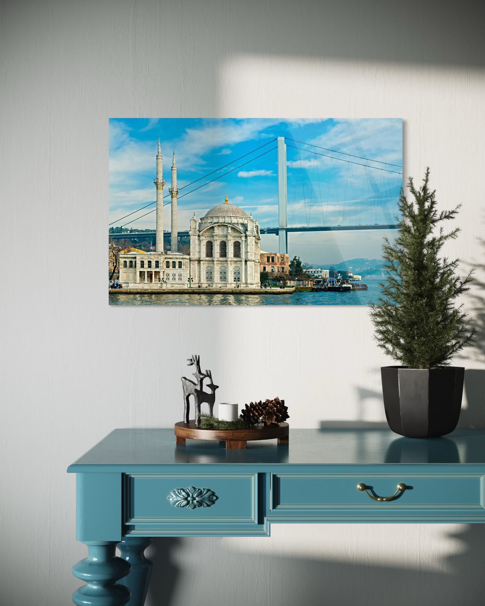 ORTAKÖY CAMİ (BÜYÜK MECİDİYE CAMİ) İSTANBUL Cam Tablo (113)
