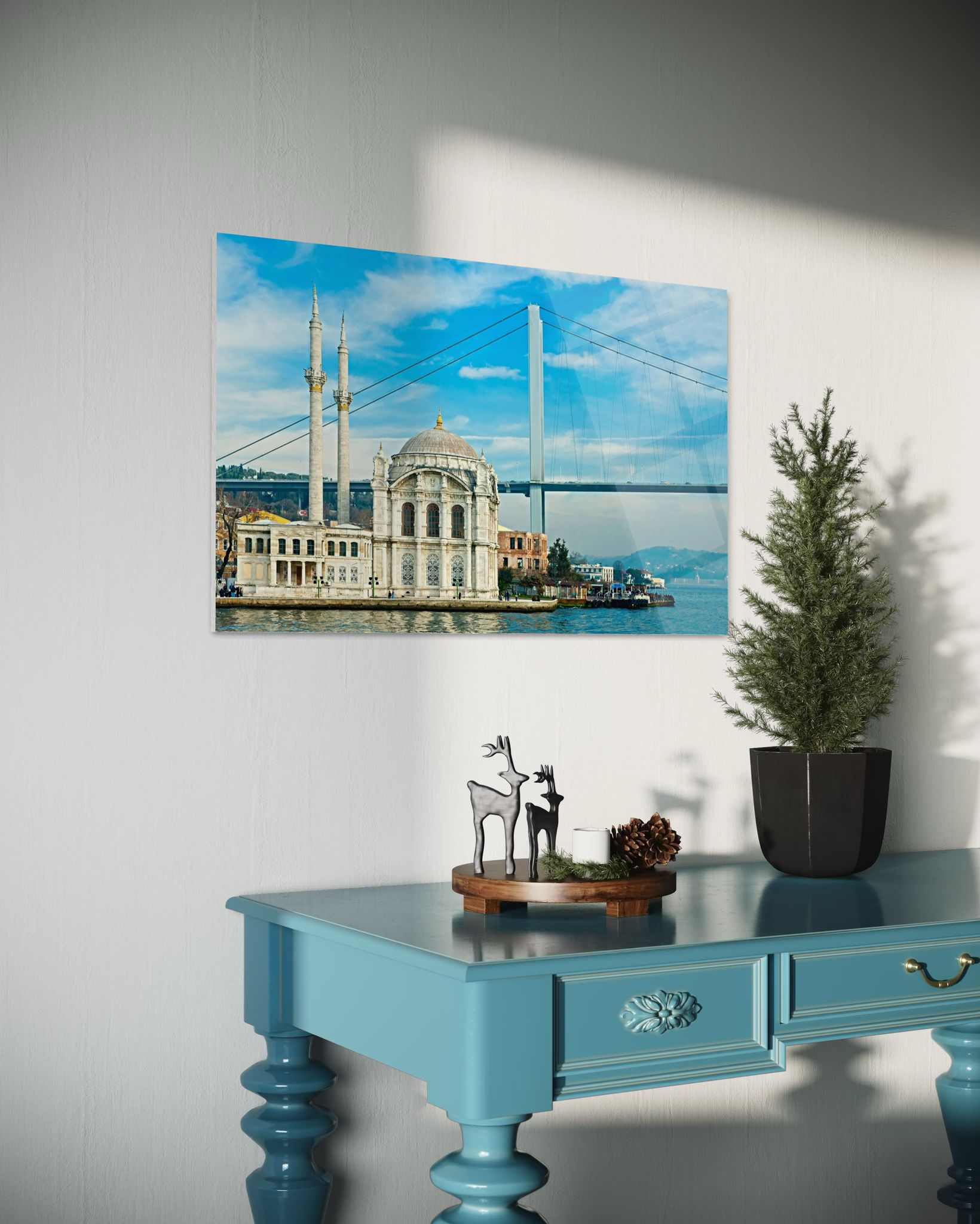ORTAKÖY CAMİ (BÜYÜK MECİDİYE CAMİ) İSTANBUL Cam Tablo (113)