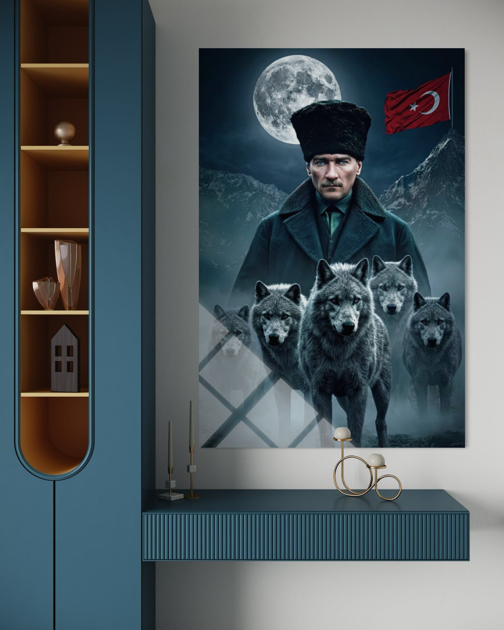 Atatürk Cam Tablo 180