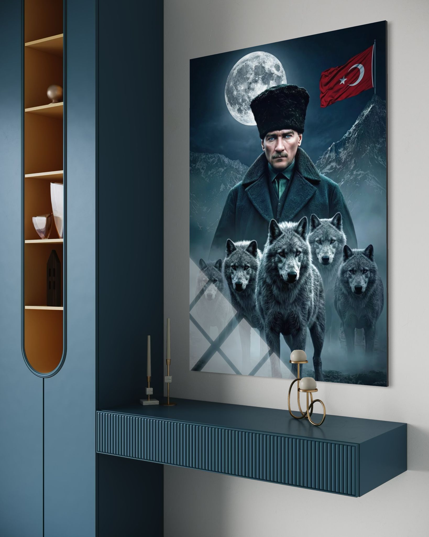 Atatürk Cam Tablo 180