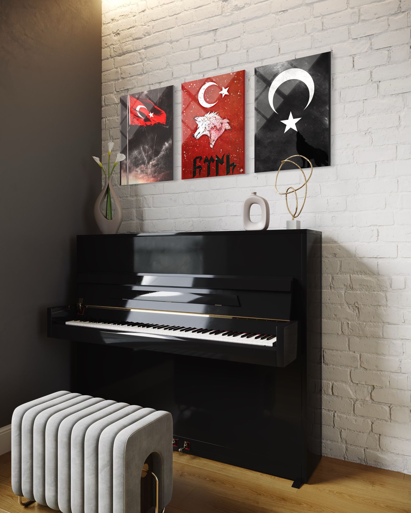 3'lü Dekoratif Tablo