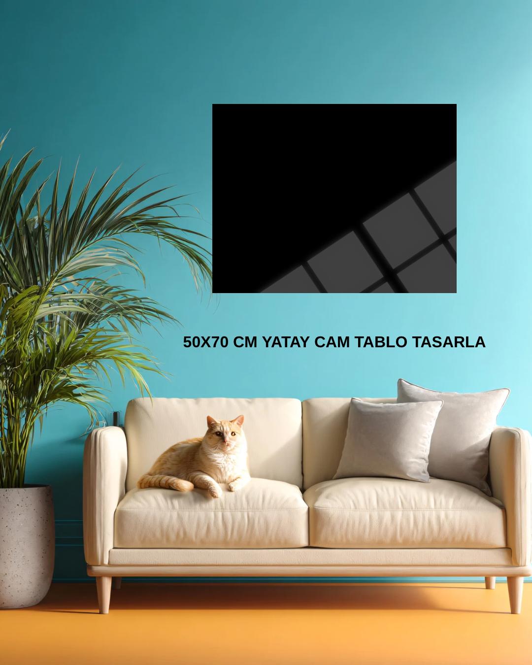 Kişiye Özel Yatay 50 x 70 cm Cam Tablo