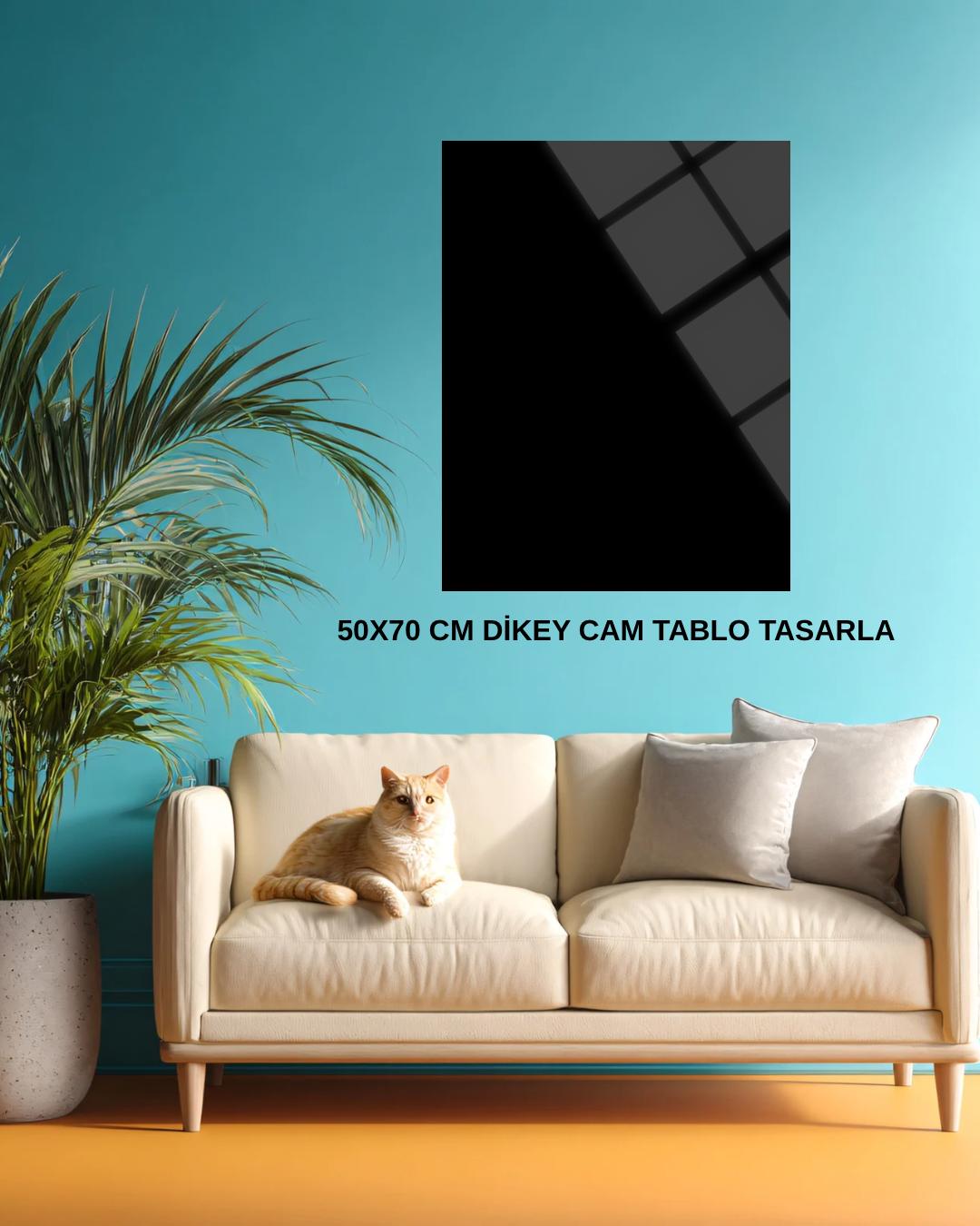 Kişiye Özel Dikey 50 x 70 cm Cam Tablo