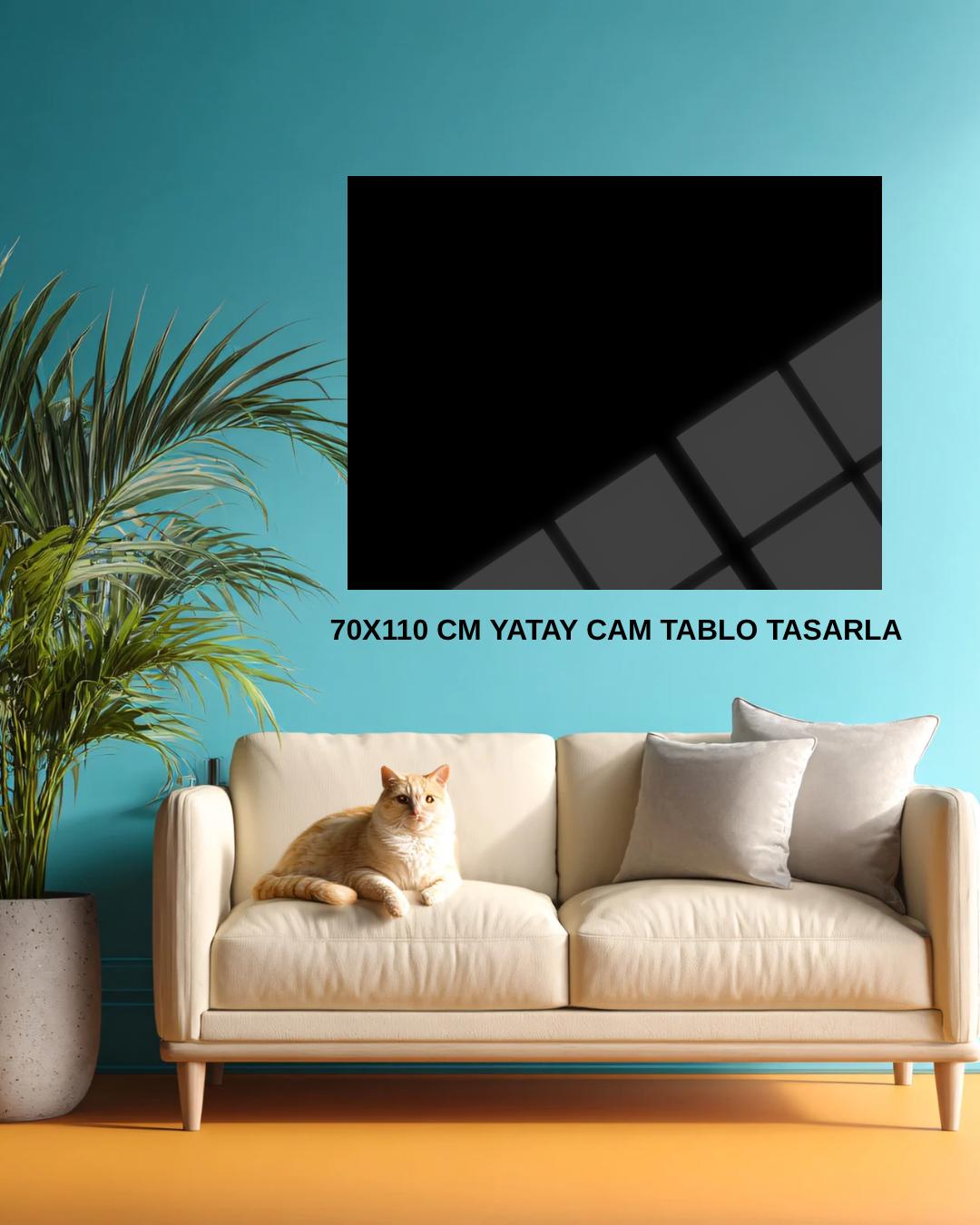 Kişiye Özel Yatay 70 x 110 cm Cam Tablo