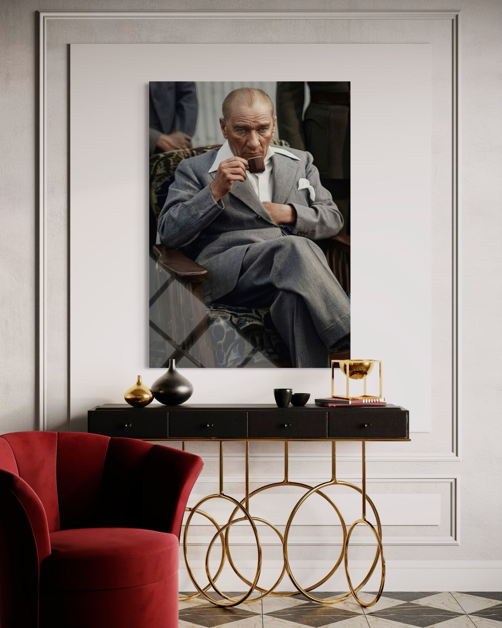 Atatürk Cam Tablo 200